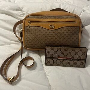 Gucci Brown and Tan crossbody